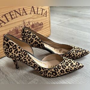 Sam Edelman Leopard Calf Hair Jaina d’Orsay Style Pumps – Size 7.5